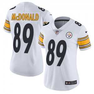 Womens Nike Pittsburgh Steelers #89 Vance McDonald White Vapor Untouchable Limited Player NFL Jersey Dzhi->women nfl jersey->Women Jersey